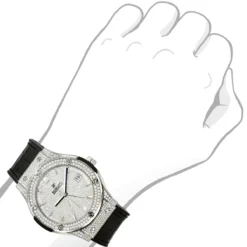 45mm Hublot Titanium Classic Fusion Diamond Watch For Men 3.5ct -PNZ Watches Shop 45mm hublot titanium classic fusion diamond watch for men 35ct bod