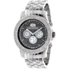 Large 46mm Affordable Real Diamond Watch For Men Luxurman Raptor 0.25ct Steel Band
