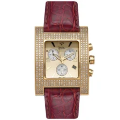 Aqua Master Designer Gold Tone Diamond Ladies Watch 2.75