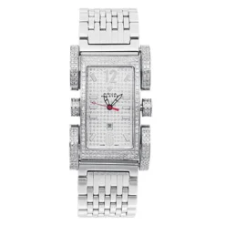 Aqua Master Silver Tone Diamond Ladies Watch 2.75ct Flex