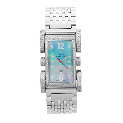 Aqua Master Diamond Ladies Watch 2.75ct Flex Aquamarine Dial 1 Aqua Master Diamond Ladies Watch 2.75ct Flex Aquamarine Dial