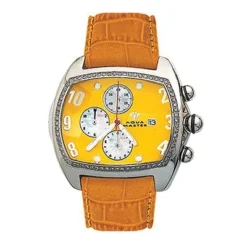 Aqua Master Men's Diamond Orange Face Watch Aqua Beetle 1ct