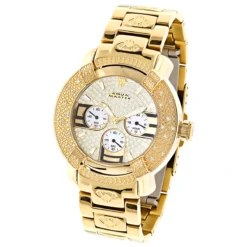 Aqua Master Men's Diamond Watch Yellow Gold Plated
