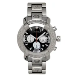 Aqua Master Stainless Steel Diamond Watch For Men