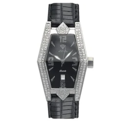 Aqua Master Black Women's 1.50ct Pave Diamond Watch
