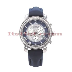 Benny Co Diamond Dial Watch 2.6ct Men's Navy