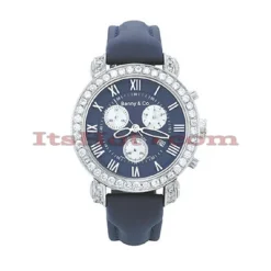 Benny Co Men's Diamond Collection 3ct Navy Watch