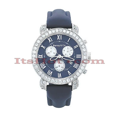 Benny Co Men's Diamond Collection 3ct Navy Watch 1 Benny Co Men's Diamond Collection 3ct Navy Watch