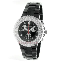 Black Ceramic Aqua Master Diamond Watch 1.25ct