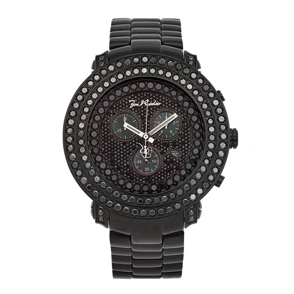 Hip Hop Oversized Black Diamond Watch For Men Joe Rodeo Junior 8ct 1 Hip Hop Oversized Black Diamond Watch For Men Joe Rodeo Junior 8ct