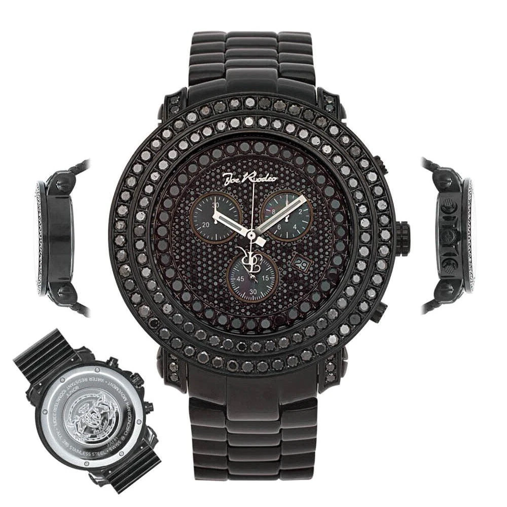 Hip Hop Oversized Black Diamond Watch For Men Joe Rodeo Junior 8ct 5 Hip Hop Oversized Black Diamond Watch For Men Joe Rodeo Junior 8ct - Image 5