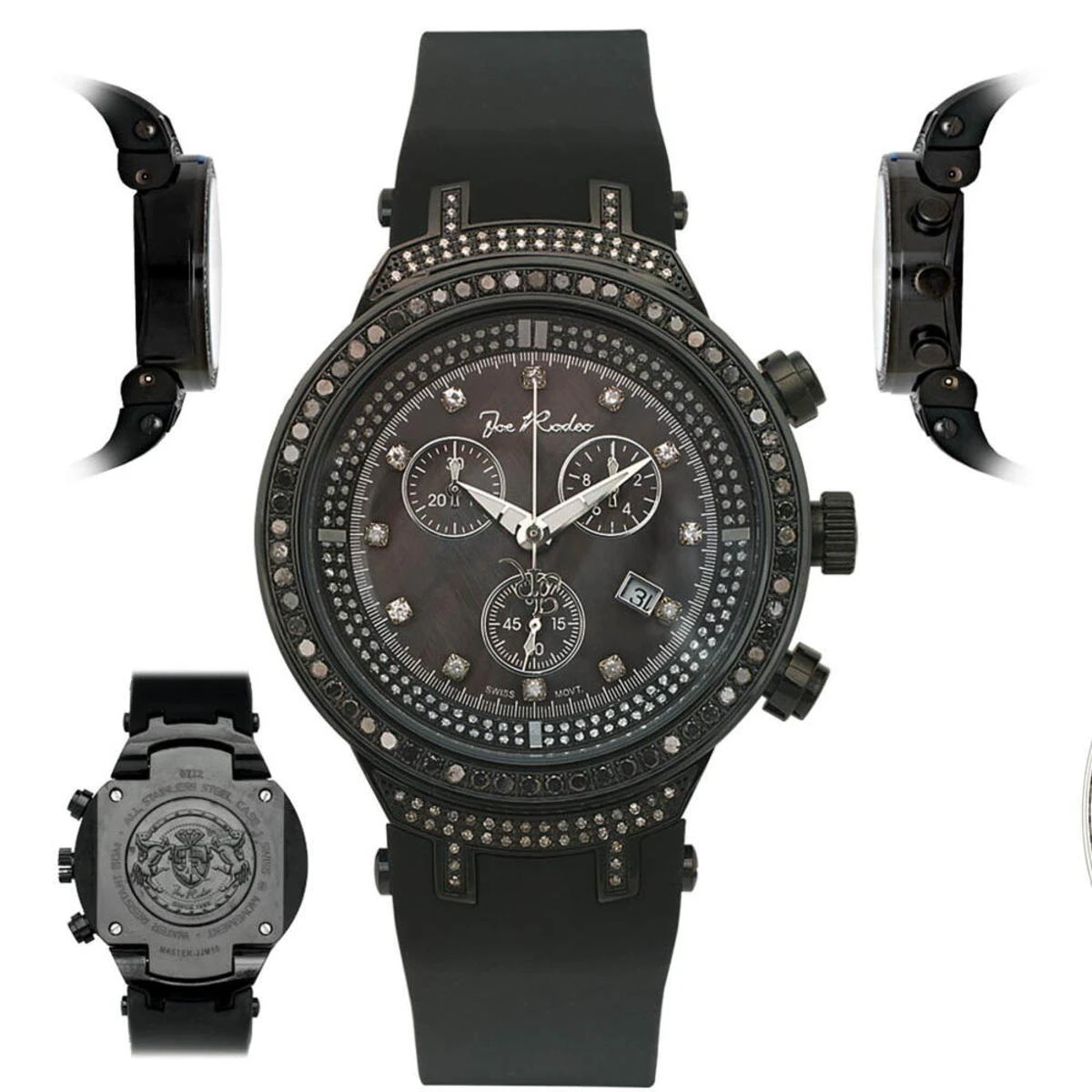 Black Diamond Joe Rodeo Master Diamond Watch 2.65ct 6 Black Diamond Joe Rodeo Master Diamond Watch 2.65ct - Image 6