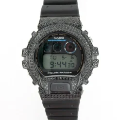 Casio Black G-Shock Bezel Iced Out With Crystals -PNZ Watches Shop black g shock bezel iced out with crystals 3