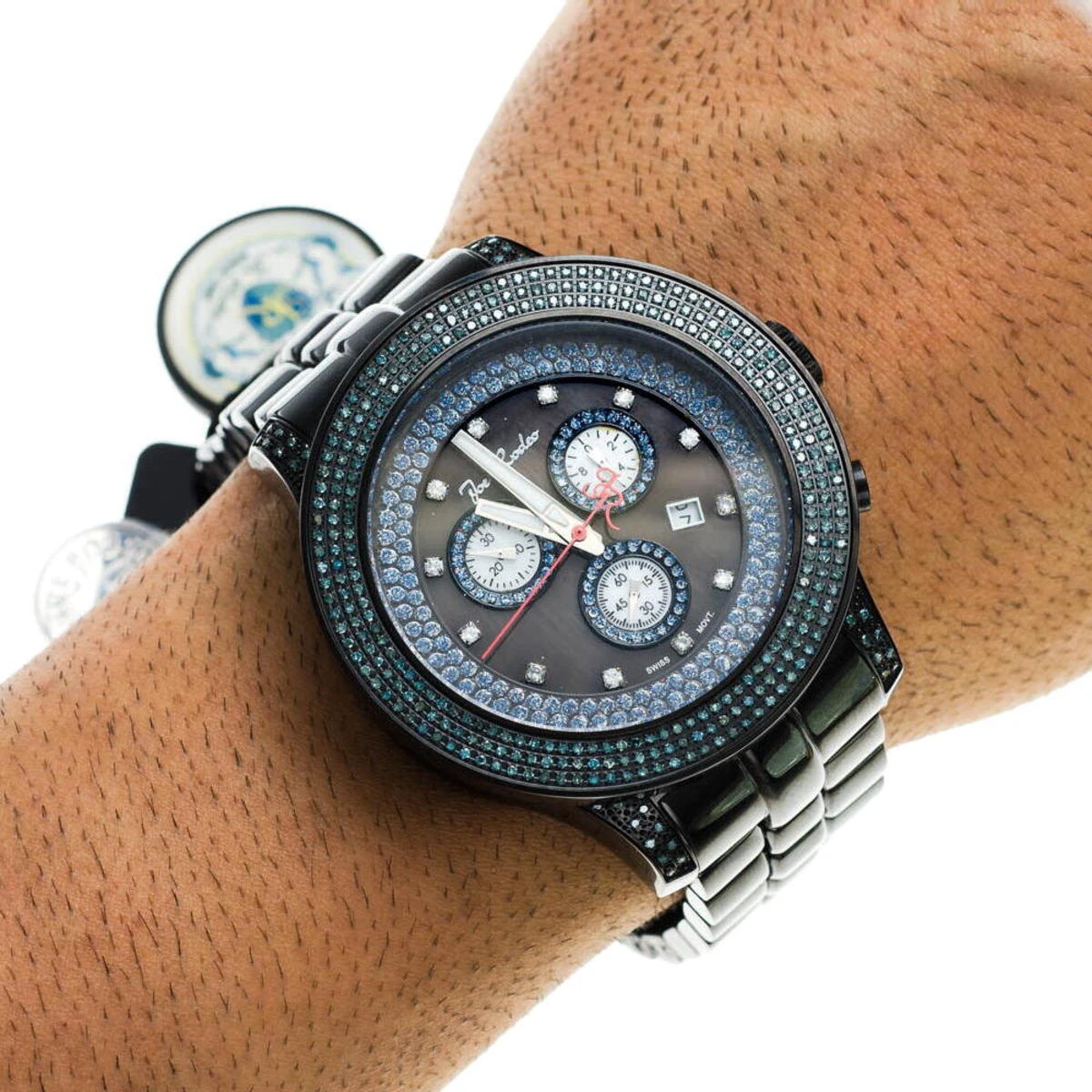 Blue Diamond Joe Rodeo Pilot Men's Watch 3.15ct 6 Blue Diamond Joe Rodeo Pilot Men's Watch 3.15ct - Image 6