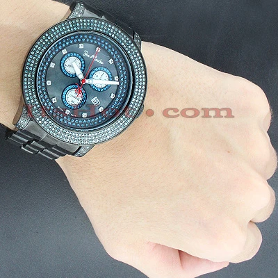 Blue Diamond Joe Rodeo Pilot Men's Watch 3.15ct 4 Blue Diamond Joe Rodeo Pilot Men's Watch 3.15ct - Image 4