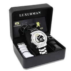 Boxing Gloves Diamond Watch For Men By Luxurman Southpaw Limited Edition -PNZ Watches Shop boxing gloves diamond watch for men by luxurman southpaw limited edition box