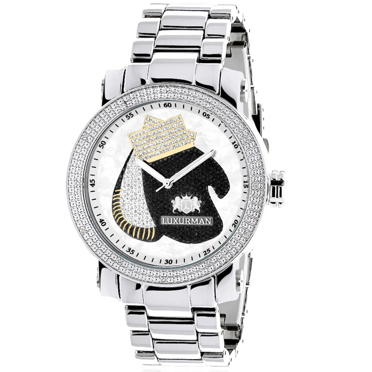 PNZ Watches Shop -PNZ Watches Shop boxing gloves diamond watch for men by luxurman southpaw limited edition main