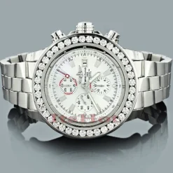Breitling Super Avenger 5 Carat Diamond Bezel Watch -PNZ Watches Shop breitling 1884 chronometre certifie 7 carat diamond bezel watch custom 1