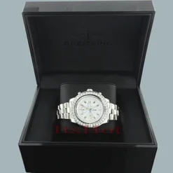 Breitling Super Avenger 5 Carat Diamond Bezel Watch -PNZ Watches Shop breitling 1884 chronometre certifie 7 carat diamond bezel watch custom 4