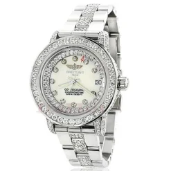 Ladies Diamond Breitling Colt Custom Watch 7ct