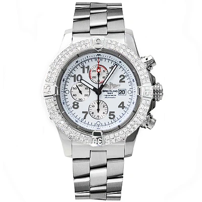 Breitling Super Avenger Custom Diamond Bezel 1.80ct 2 Breitling Super Avenger Custom Diamond Bezel 1.80ct - Image 2