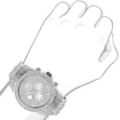 Bust Down Luxurman Raptor Men's Diamond Watch 4 Carat -PNZ Watches Shop bust down watches fully iced out luxurman mens diamond watch 4 carat raptor 968538 bod
