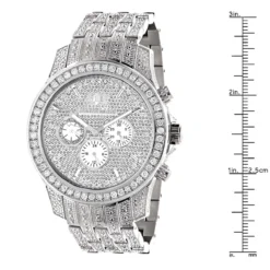 Bust Down Luxurman Raptor Men's Diamond Watch 4 Carat -PNZ Watches Shop bust down watches fully iced out luxurman mens diamond watch 4 carat raptor 968538 ruler