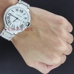 Custom Cartier Ballon Diamond Watch For Men 14.37ct -PNZ Watches Shop cartier ballon diamond watch 1437ct 3
