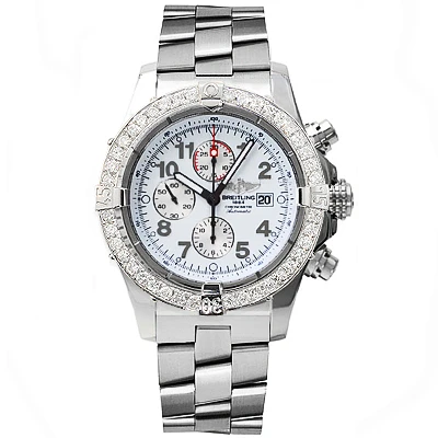 Custom Diamond Bezel For Breitling Super Avenger 2.80ct 2 Custom Diamond Bezel For Breitling Super Avenger 2.80ct - Image 2