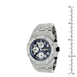 43mm Iced Out Diamond Audemars Piguet Royal Oak Offshore Men's Watch 21.75ct -PNZ Watches Shop custom iced out diamond audemars piguet royal oak offshore mens watch 18ct ruler