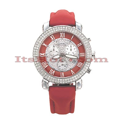 Diamond Benny Co Watch Ice Dial Watch 2.9ct Men's Red 1 Diamond Benny Co Watch Ice Dial Watch 2.9ct Men's Red