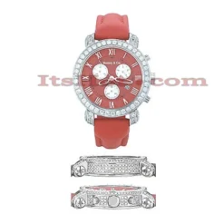 Diamond Benny Co Watch Men's 6ct Red