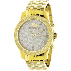 Diamond Bezel Replacement For Luxurman Raptor Yellow Gold Plated 0.25ct -PNZ Watches Shop diamond bezel replacement for luxurman raptor yellow gold plated 025ct box