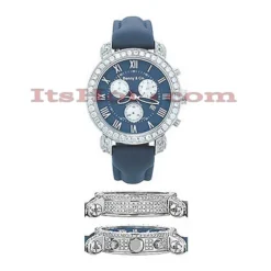 Diamond Men's Benny Co Watch 5ct Navy