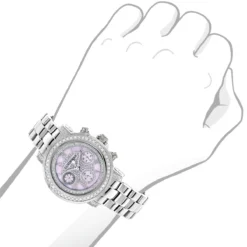 Diamond For Women 2ct Bezel Pink MOP Luxurman Montana -PNZ Watches Shop diamond watches for women 2ct bezel pink mop luxurman montana 3