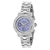Diamond Luxurman Ladies Blue MOP Montana Watch 3ct