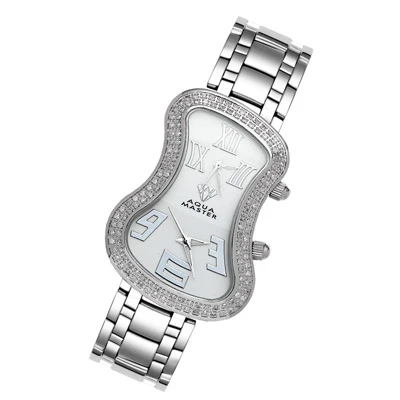 Dual Time Zone Watch Aqua Master Diamond Watch 1.5ct 1 Dual Time Zone Watch Aqua Master Diamond Watch 1.5ct