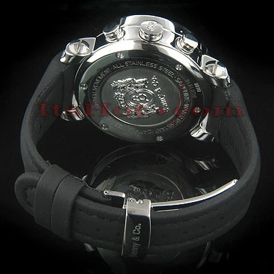 Floating Diamond Watch By Benny Co 4ct Men's Black 4 Floating Diamond Watch By Benny Co 4ct Men's Black - Image 4