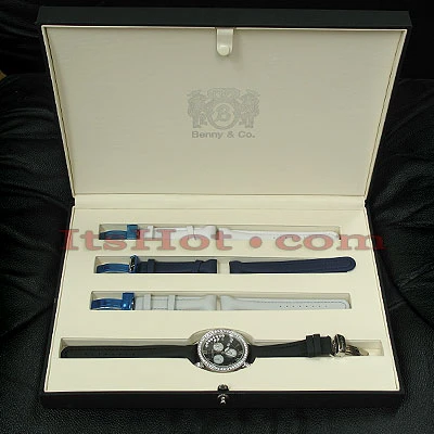 Floating Diamond Watch By Benny Co 4ct Men's Black 2 Floating Diamond Watch By Benny Co 4ct Men's Black - Image 2