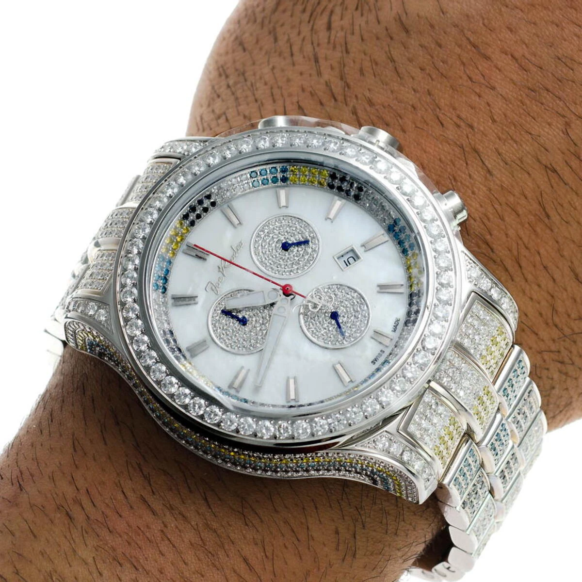 Fully Paved Men's Joe Rodeo Diamond Watch 26.70ct 6 Fully Paved Men's Joe Rodeo Diamond Watch 26.70ct - Image 6