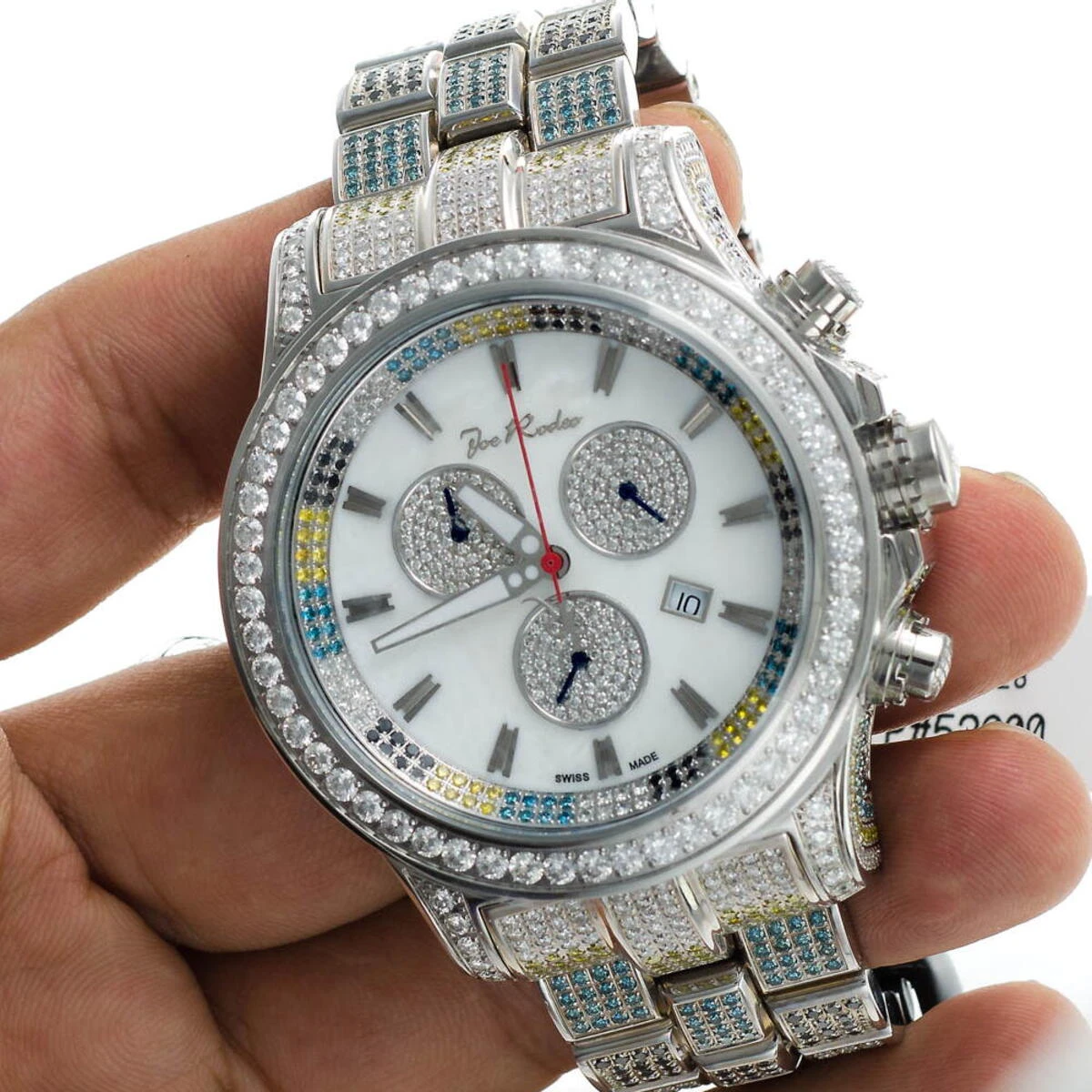 Fully Paved Men's Joe Rodeo Diamond Watch 26.70ct 7 Fully Paved Men's Joe Rodeo Diamond Watch 26.70ct - Image 7