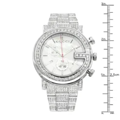 Genuine Men's Gucci G-Chrono Diamond Watch White Dial 12ct YA101339 -PNZ Watches Shop genuine mens gucci chrono diamond watch 10ct p 42850 ruler