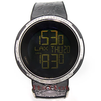 I-Gucci "Grammy Museum" Edition Men's Diamond 2.80ct Custom Watch YA114101 1 I-Gucci "Grammy Museum" Edition Men's Diamond 2.80ct Custom Watch YA114101