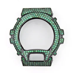 Casio Green G-Shock Bezel With Crystals In Black Steel