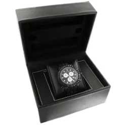 Hip-Hop Custom Joe Rodeo Men's Black Diamond Watch 36.7ct Master Pilot -PNZ Watches Shop hip hop watches custom joe rodeo mens black diamond watch 367ct box