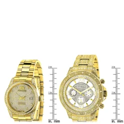 His And Hers Classic Luxurman Diamond Watch Set 2.75ct 9 His And Hers Classic Luxurman Diamond Watch Set 2.75ct -PNZ Watches Shop his and hers watches classic luxurman diamond watch set 275ct ruler