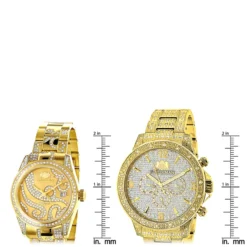 His And Hers Luxurman Diamond Watch Set Yellow Gold Plated 4.25ct 9 His And Hers Luxurman Diamond Watch Set Yellow Gold Plated 4.25ct -PNZ Watches Shop his and hers watches luxurman diamond watch set yellow gold plated 425ct ruler