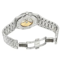 PNZ Watches Shop -PNZ Watches Shop iced out audemars piguet royal oak offshore mens diamond watch 20ct back