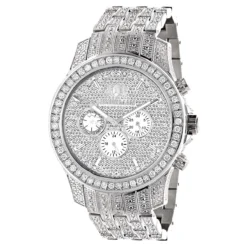 Bust Down Luxurman Raptor Men's Diamond Watch 4 Carat