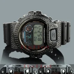 Casio Iced Out G SHOCK Black Diamond Watch 4.50ct